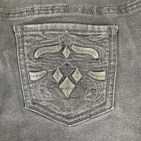 Rhythm in Blues Jeans Women's‎ Size 14 Modern Black Denim Stretch Straight Leg - Picture 6 of 16